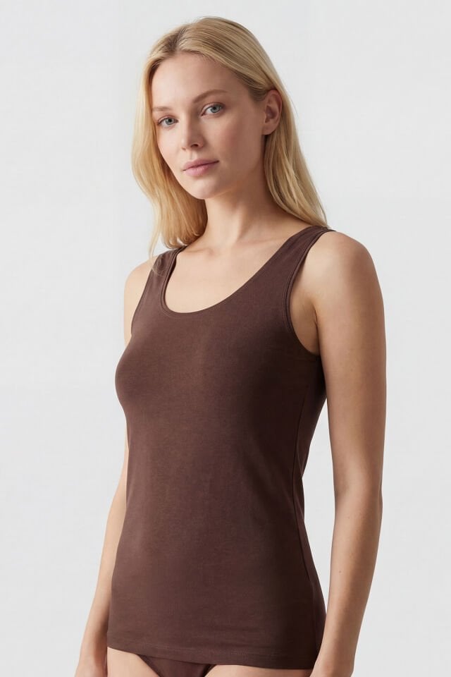 Türen Kadın Kalın Askılı Likralı Atlet