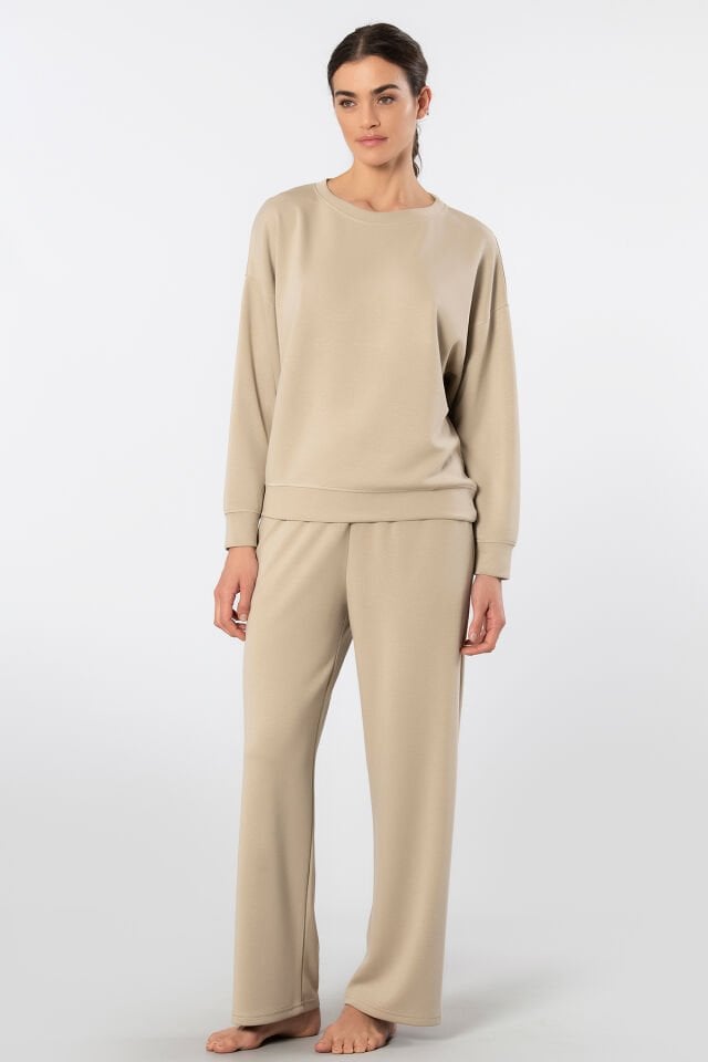 Türen Kadın Bisiklet Yaka Boru Paçalı Eşofman Takımı