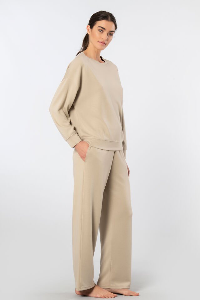 Türen Kadın Bisiklet Yaka Boru Paçalı Eşofman Takımı