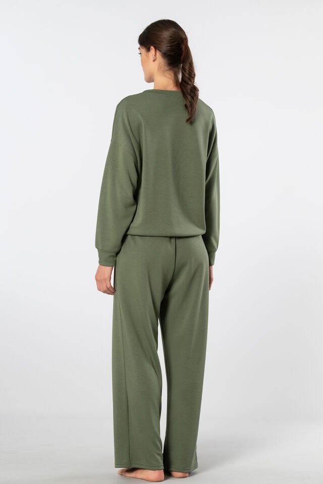 Türen Kadın Bisiklet Yaka Boru Paçalı Eşofman Takımı