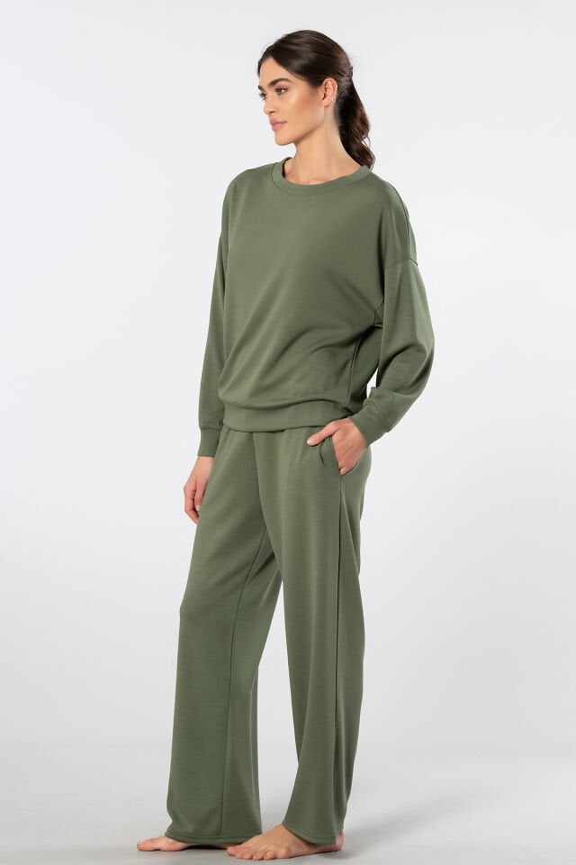 Türen Kadın Bisiklet Yaka Boru Paçalı Eşofman Takımı