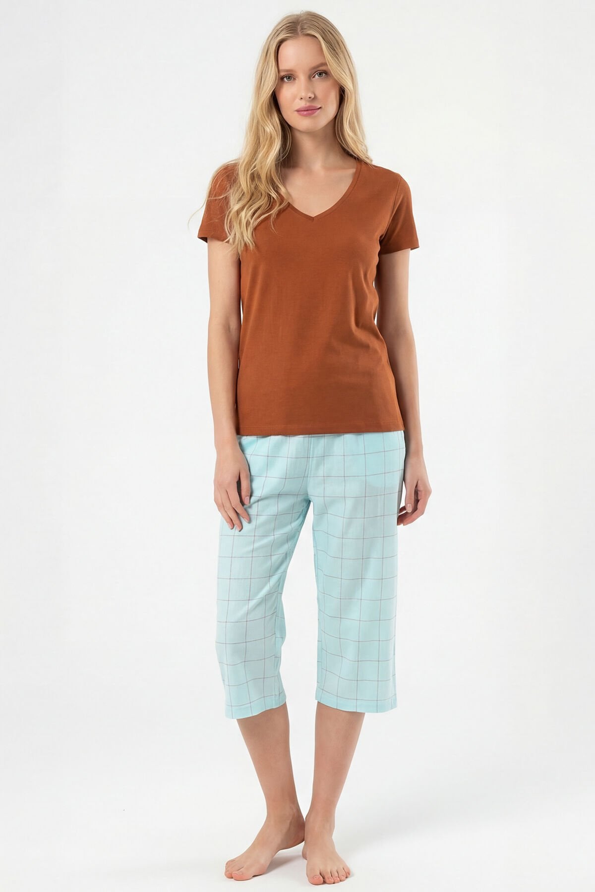 Türen Ekoseli Dokuma Tek Alt Kapri