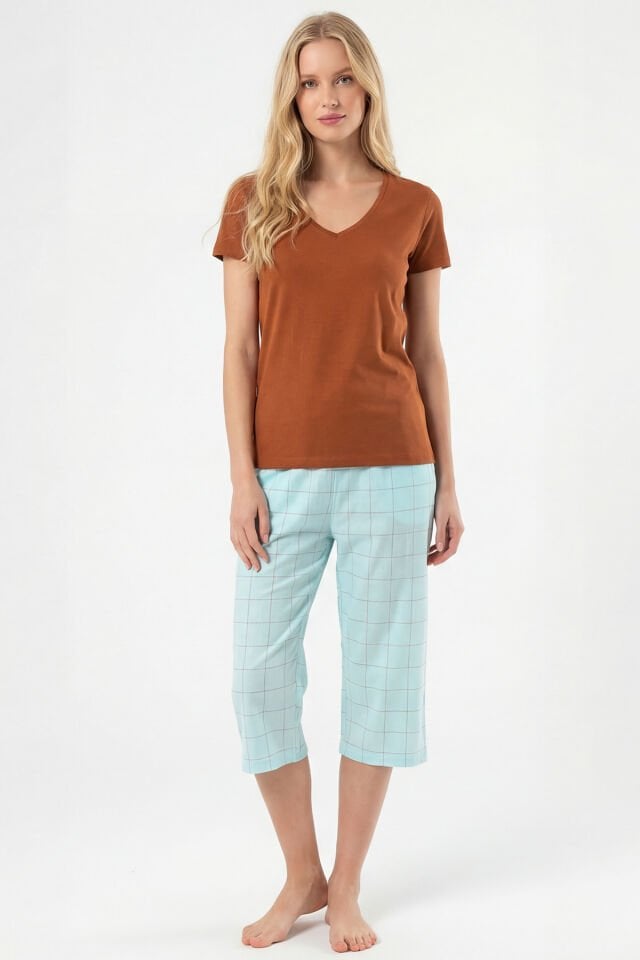 Türen Ekoseli Dokuma Tek Alt Kapri