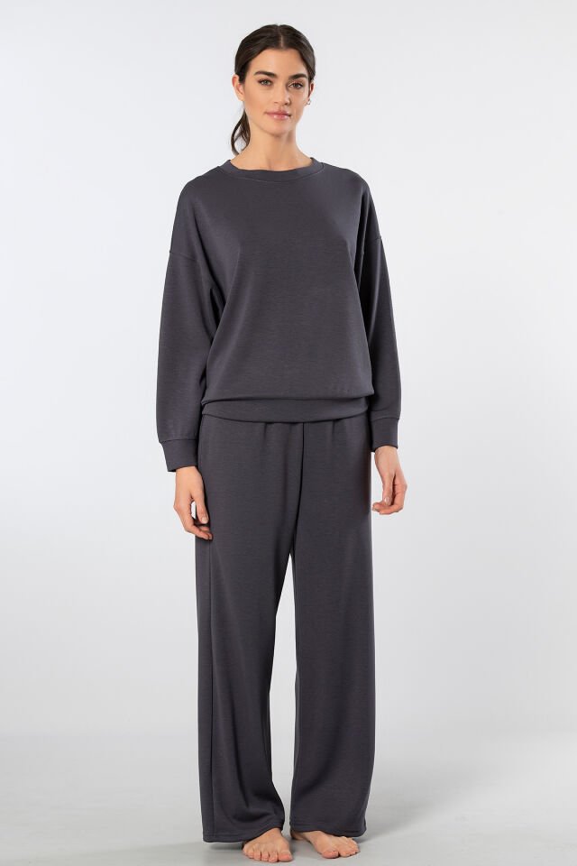 Türen Kadın Bisiklet Yaka Boru Paçalı Eşofman Takımı