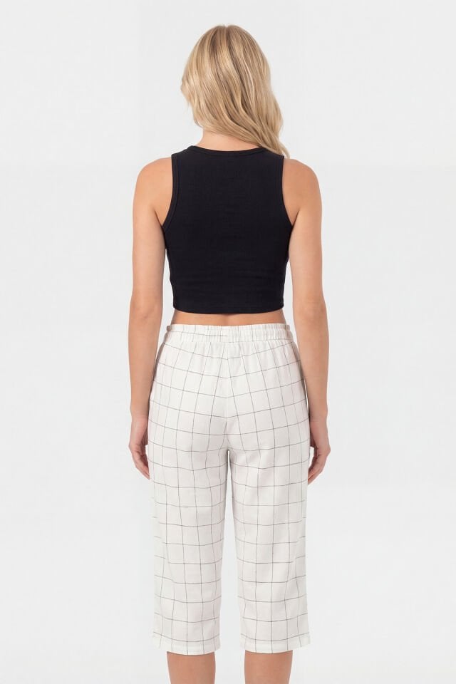 Türen Ekoseli Dokuma Tek Alt Kapri