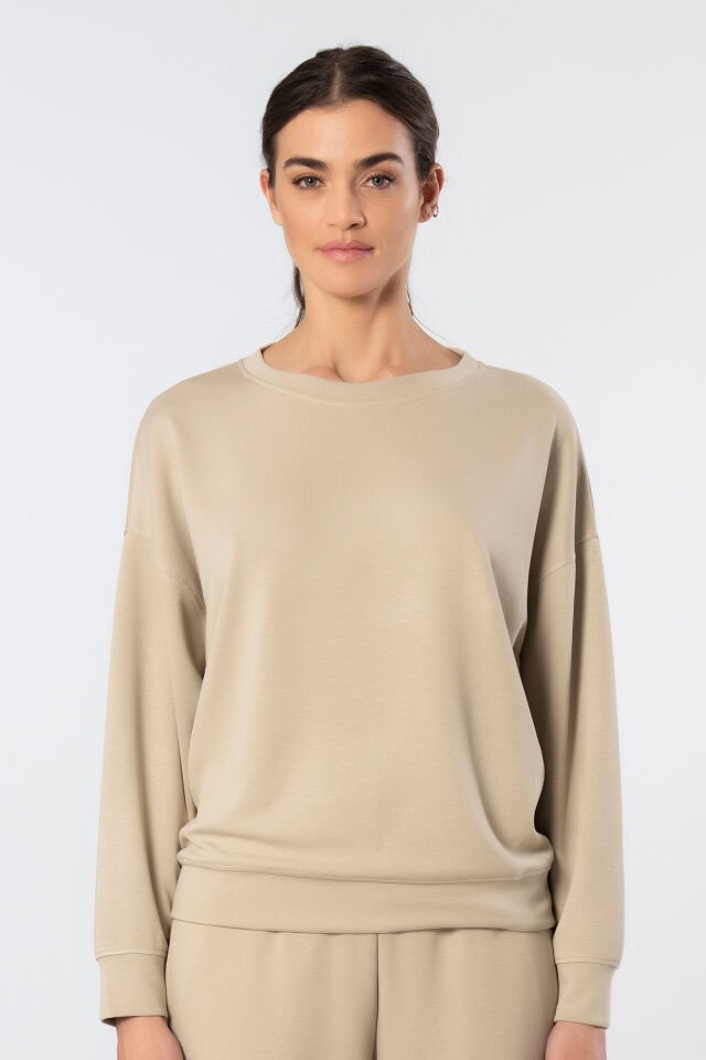 Türen Kadın Bisiklet Yaka Sweatshirt