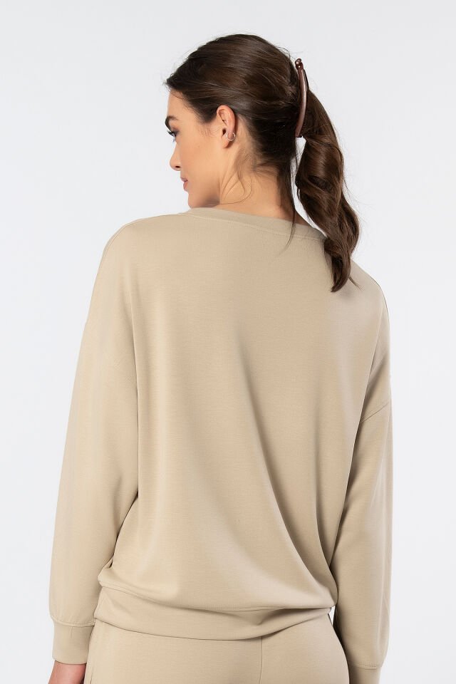 Türen Kadin Bisiklet Yaka Sweatshirt