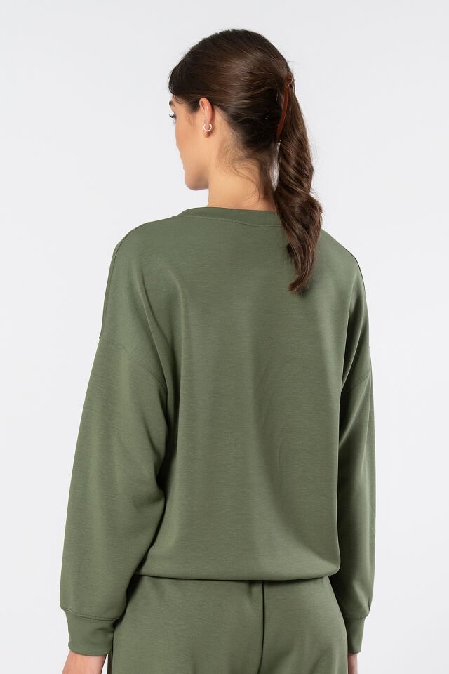 Türen Kadın Bisiklet Yaka Sweatshirt