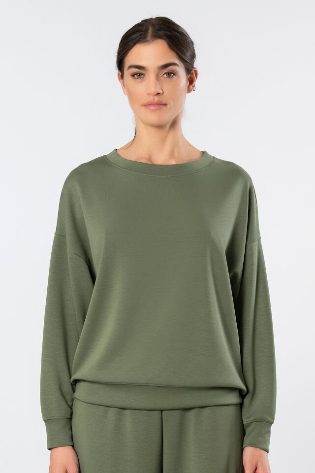 Türen Kadin Bisiklet Yaka Sweatshirt