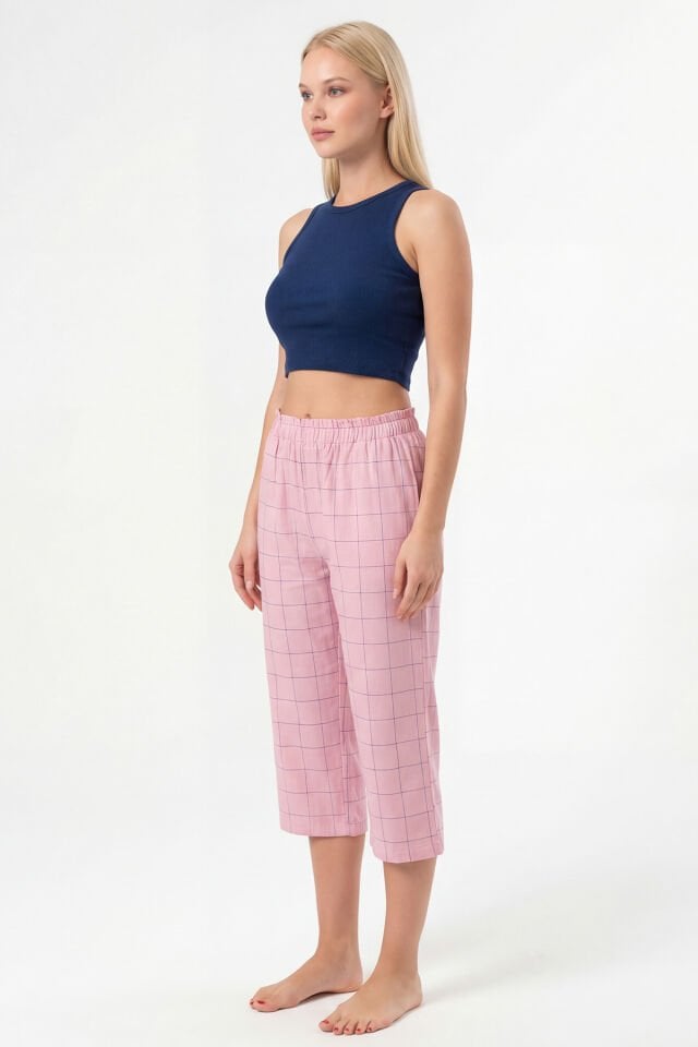 Türen Ekoseli Dokuma Tek Alt Kapri