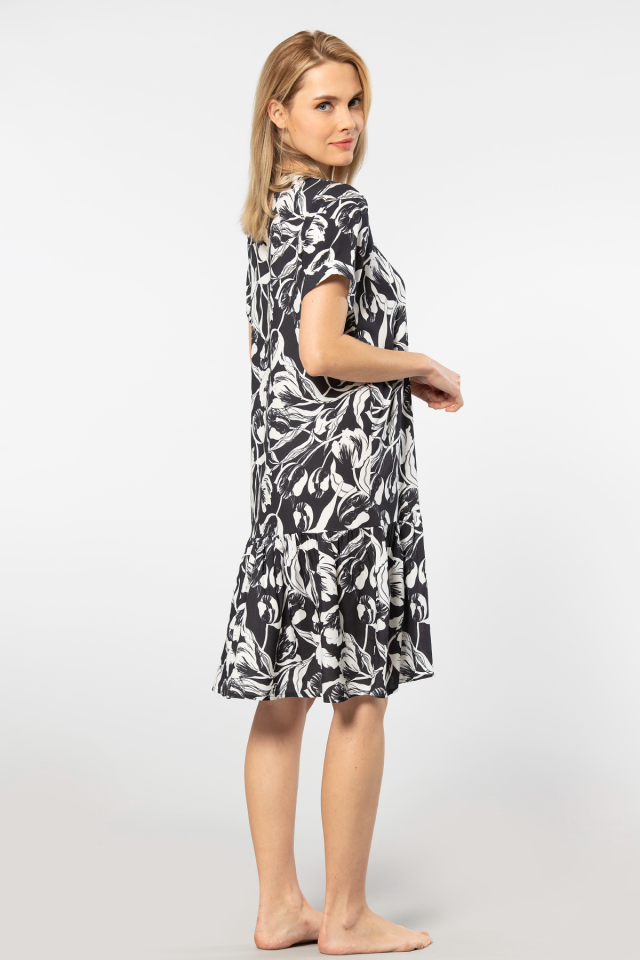 Türen Dokuma Dügmeli Elbise