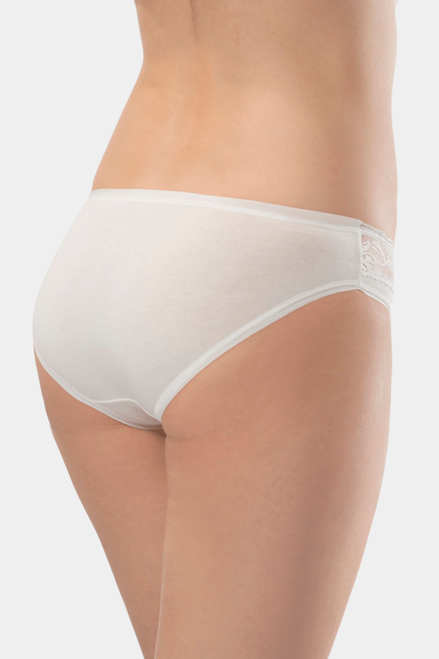 Türen Kadın Beli Dantelli Likralı 2\'li Pamuklu Bikini Külot