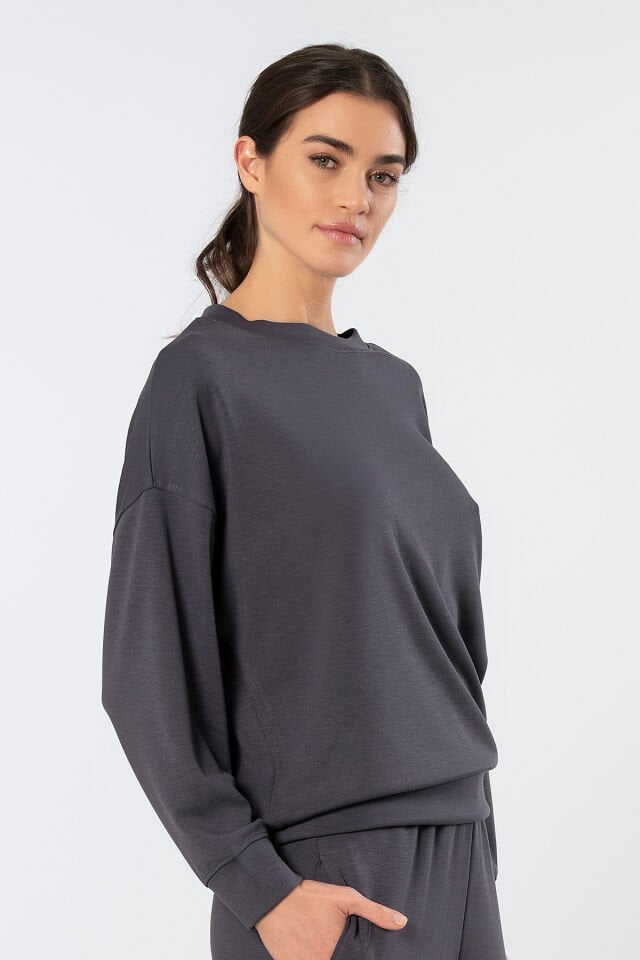 Türen Kadin Bisiklet Yaka Sweatshirt