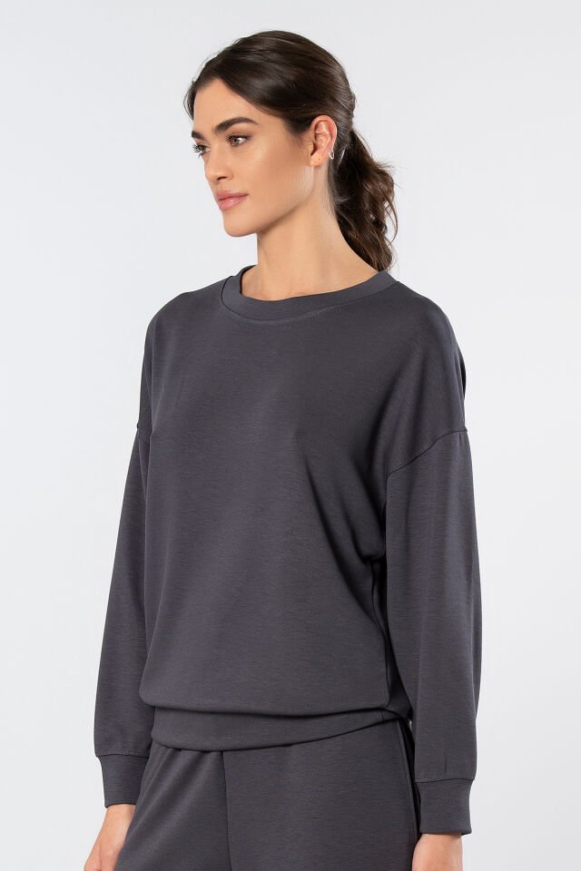 Türen Kadin Bisiklet Yaka Sweatshirt
