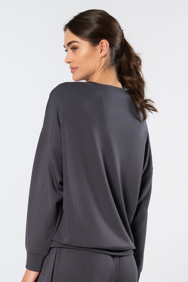 Türen Kadin Bisiklet Yaka Sweatshirt