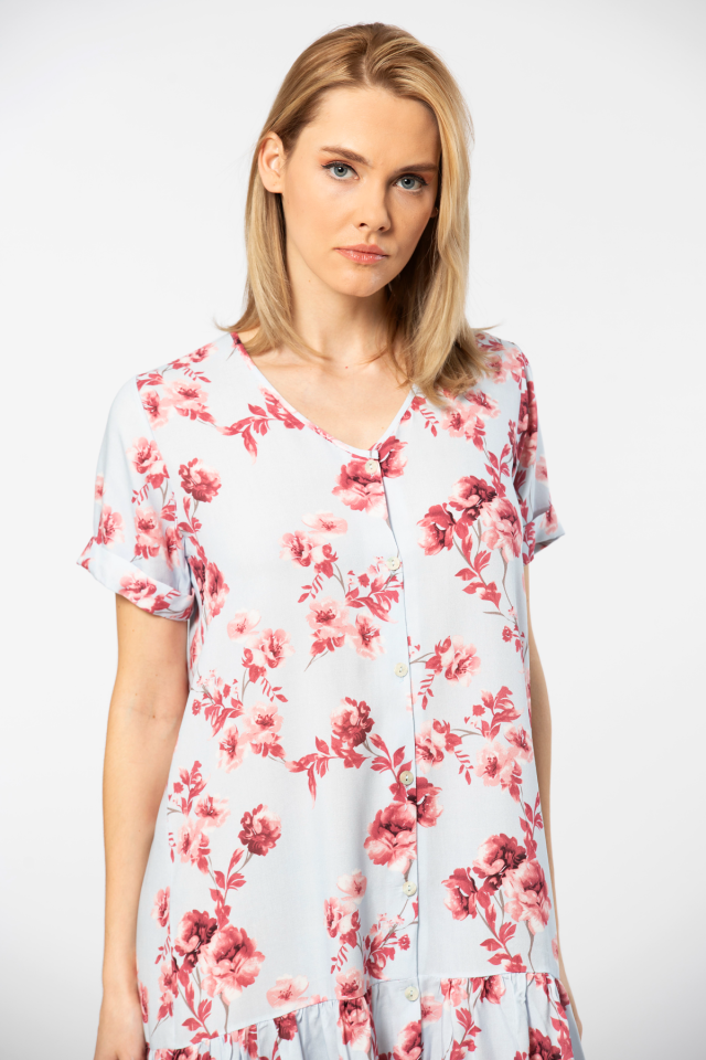 Türen Dokuma Düğmeli Elbise