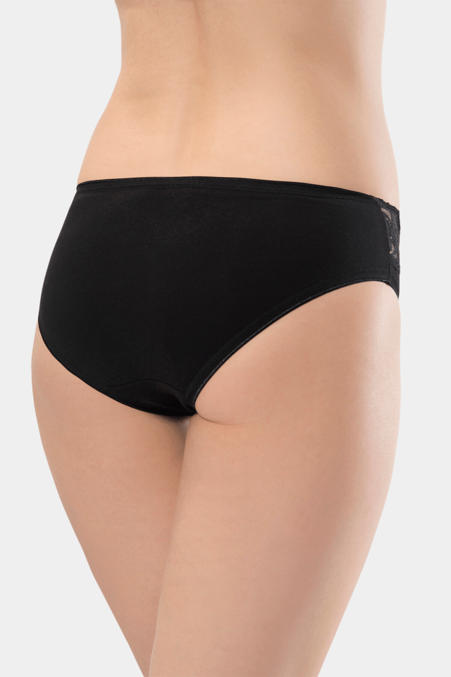 Türen Kadın Beli Dantelli Likralı 2\'li Pamuklu Bikini Külot