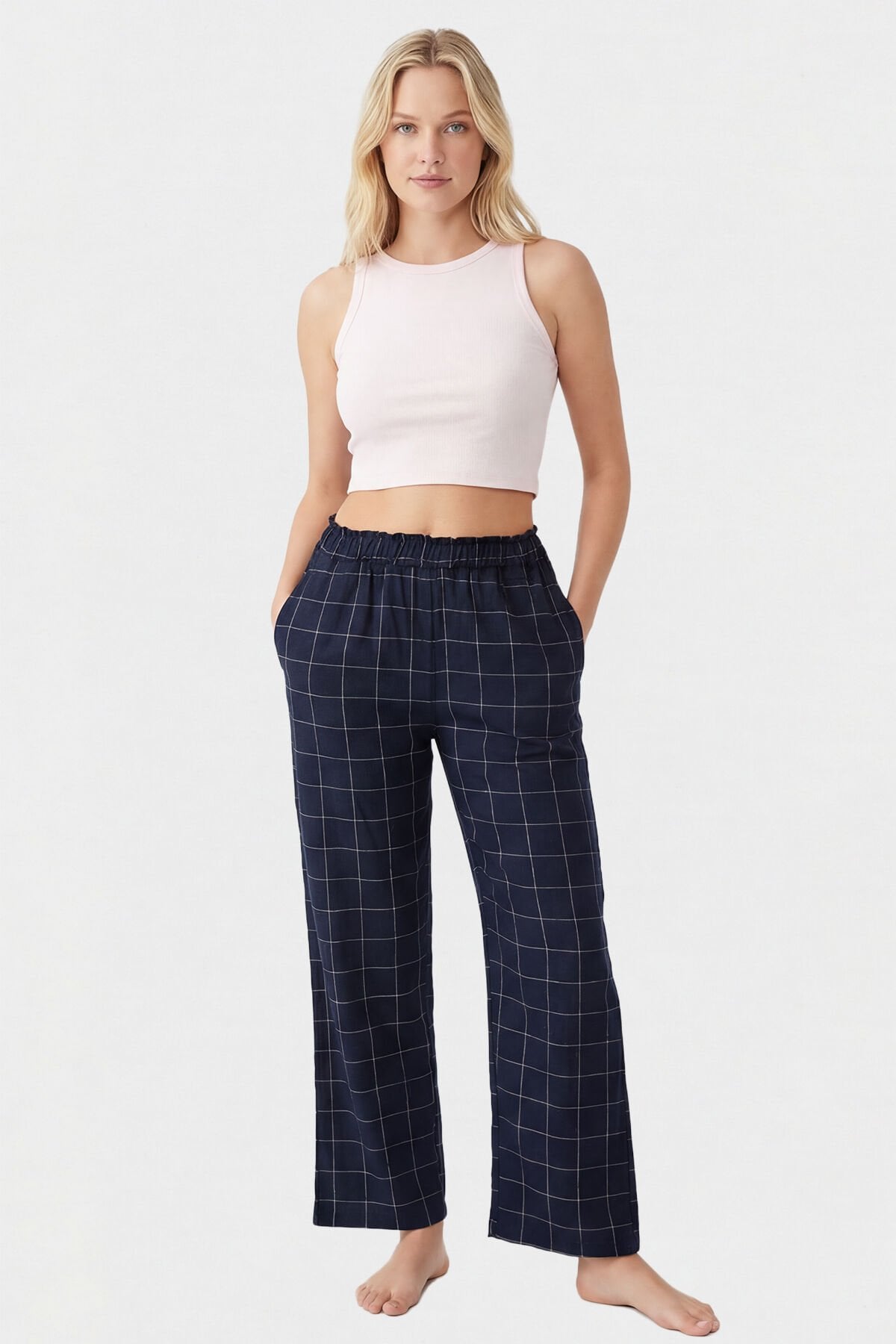 Türen Kadın Dokuma Tek Alt Pantolon