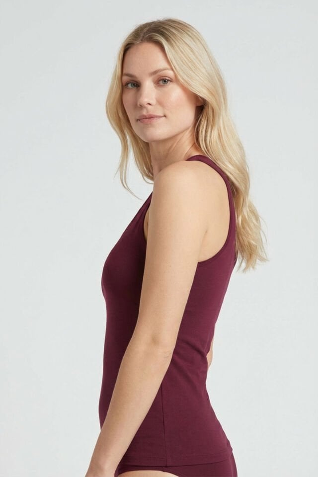 Türen Kadin Askili V Yaka Likrali Pamuklu Atlet