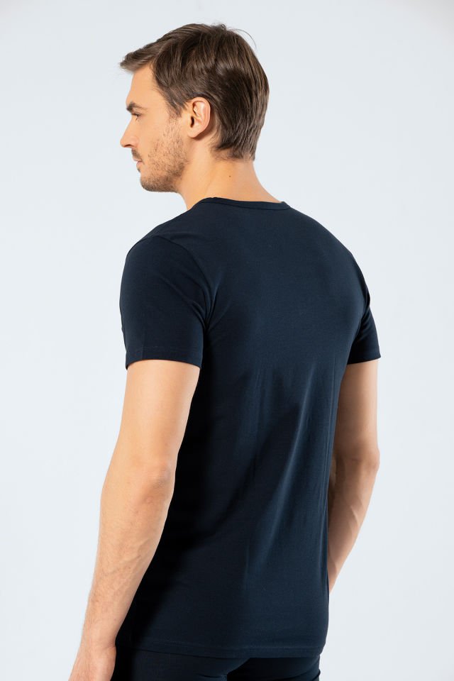 Cacharel Erkek Derin V Yaka Likralı T-shirt