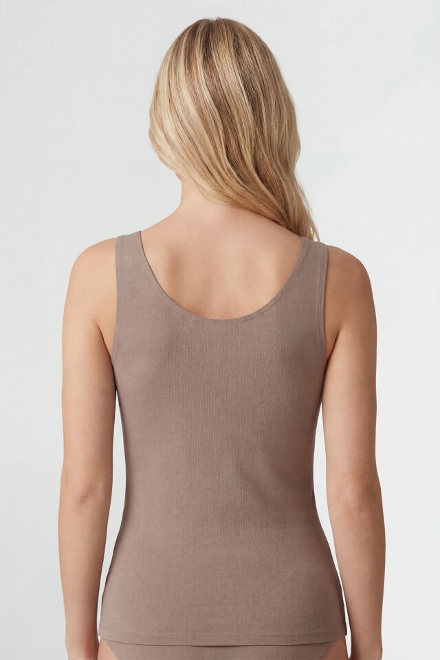 Türen Kadin Askili V Yaka Likrali Pamuklu Atlet