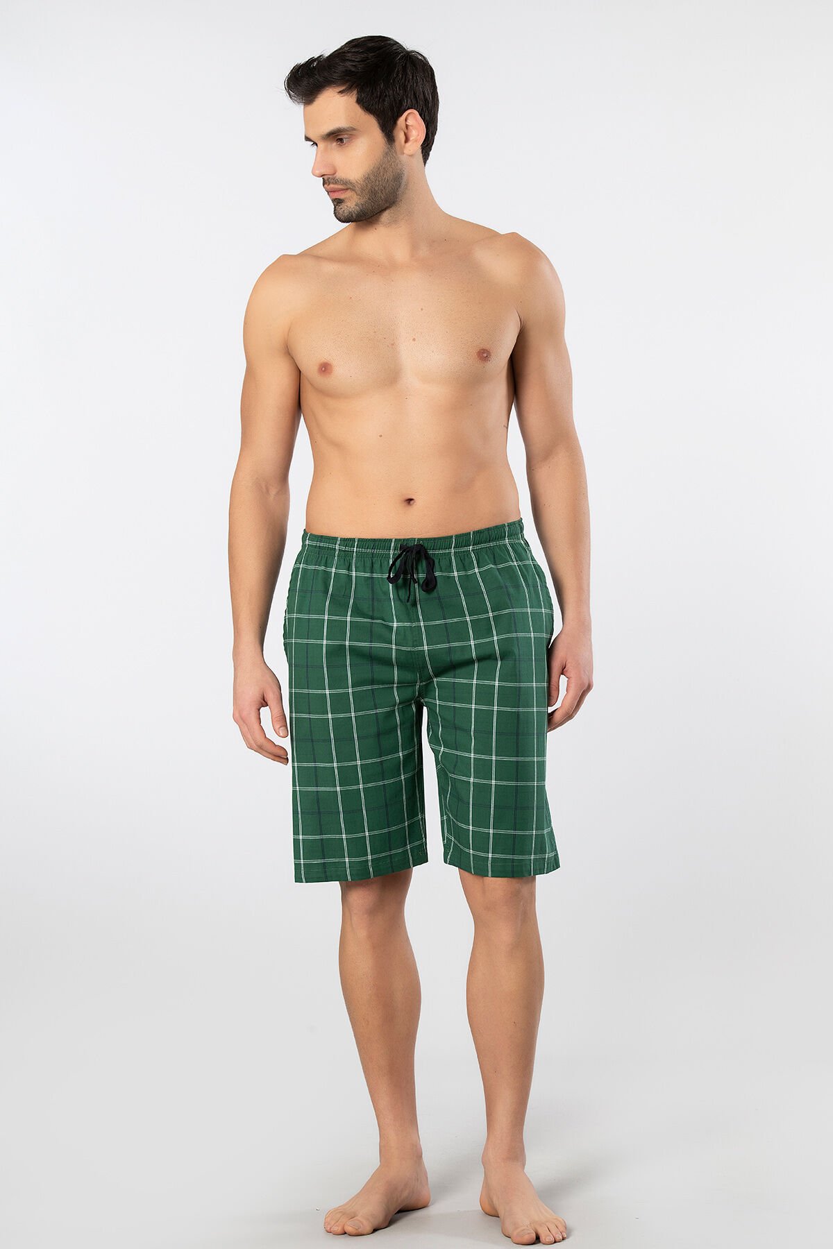 Cacharel Erkek Dokuma Bermuda Tek Alt