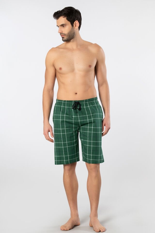 Cacharel Erkek Dokuma Bermuda Tek Alt