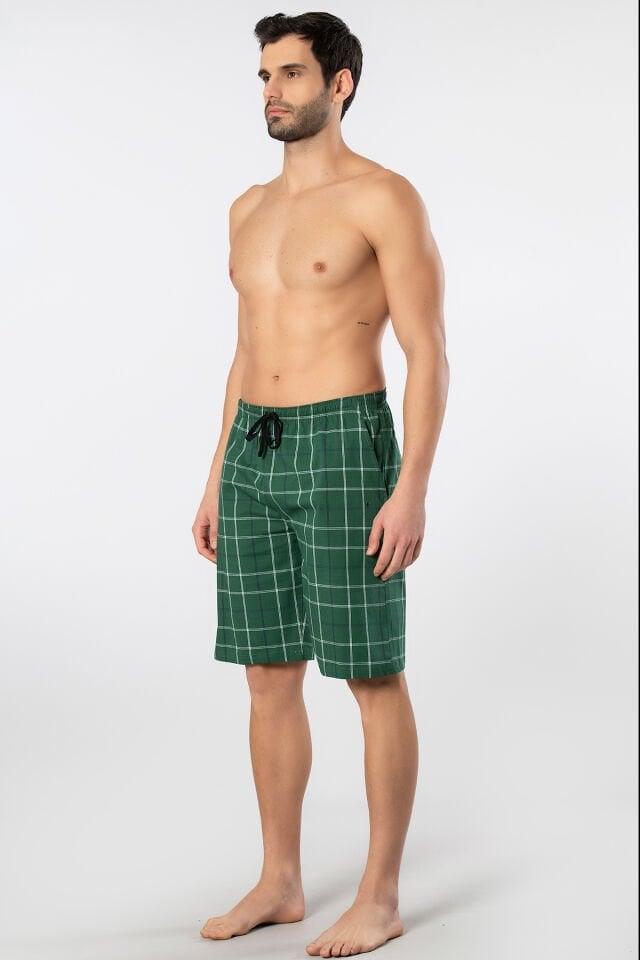 Cacharel Erkek Dokuma Bermuda Tek Alt