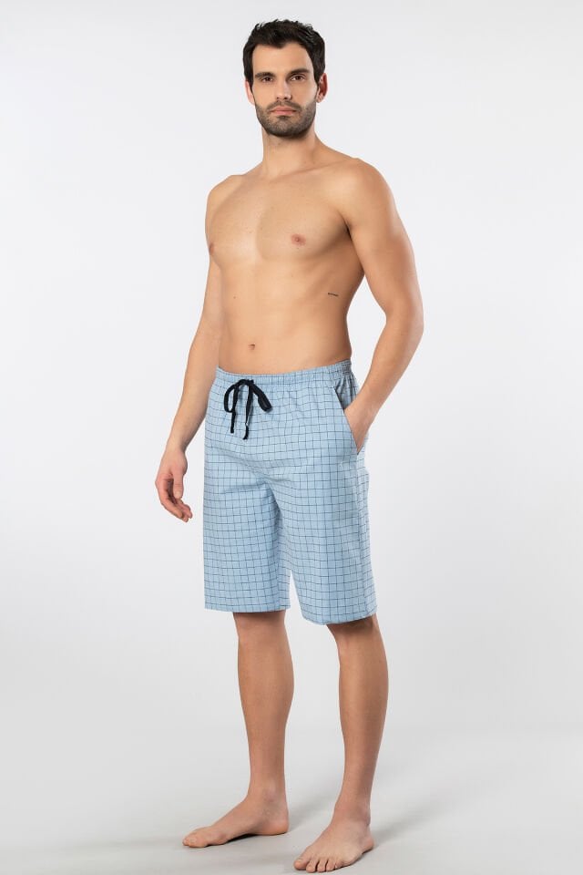 Cacharel Erkek Dokuma Bermuda Tek Alt