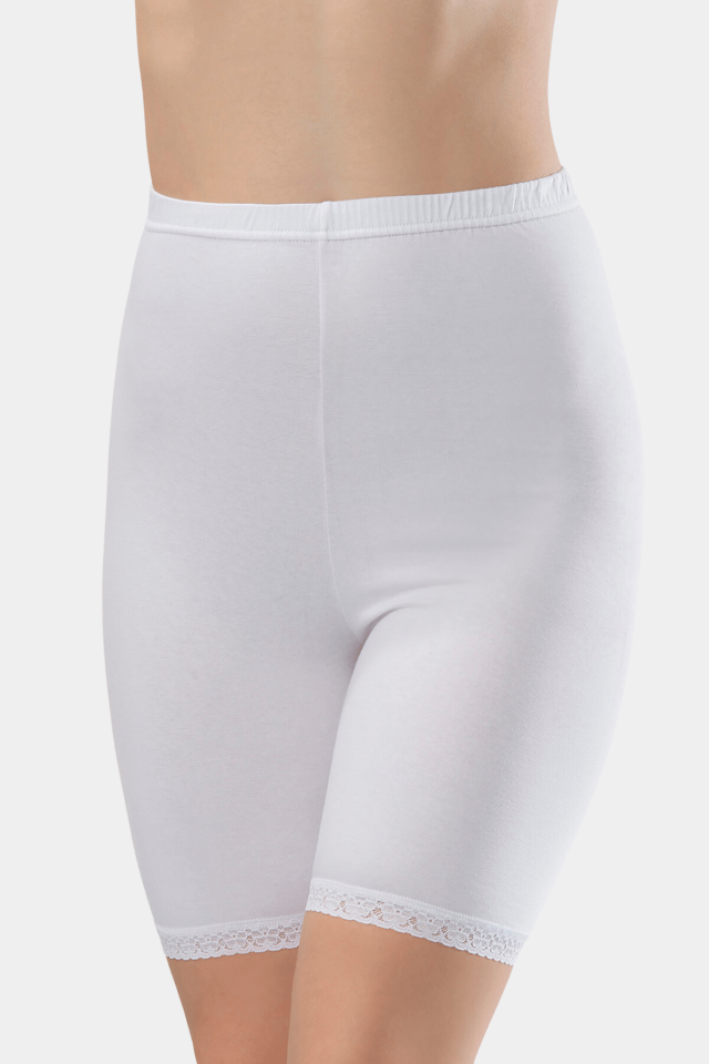 Türen Kadin Dantelli Pamuklu Likrali Kisa Tayt