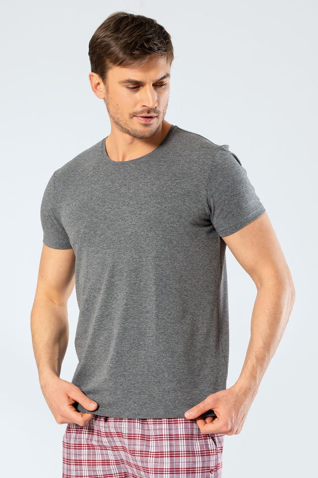 Cacharel Erkek Bisiklet Yaka Likrali T-shirt