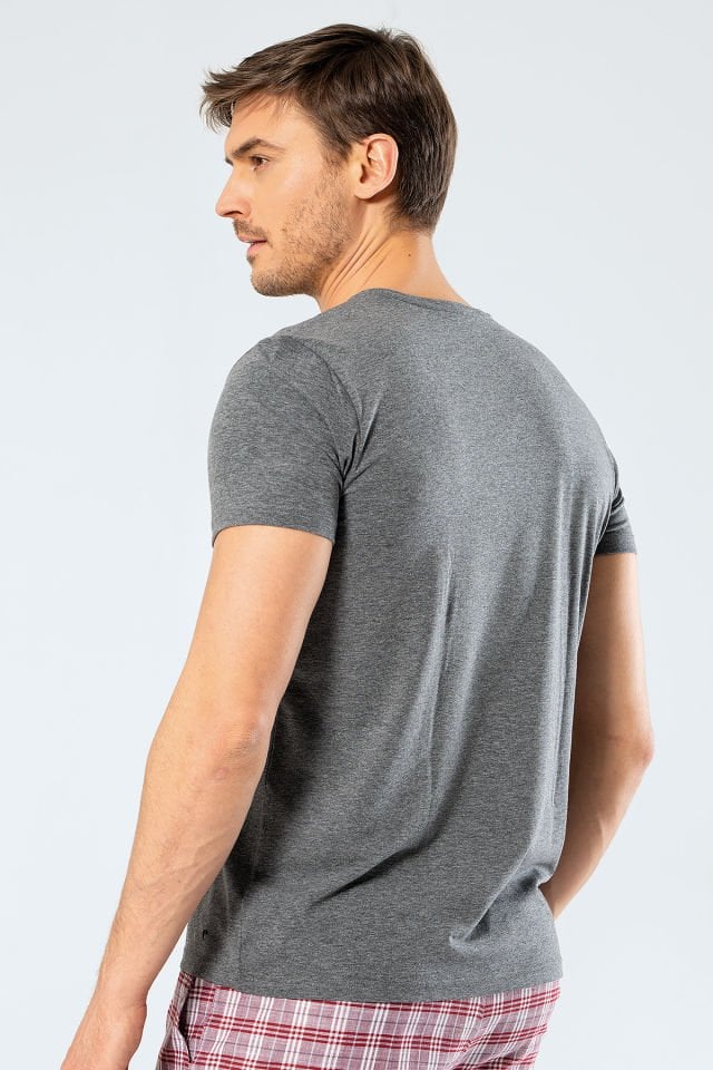 Cacharel Erkek Bisiklet Yaka Likrali T-shirt