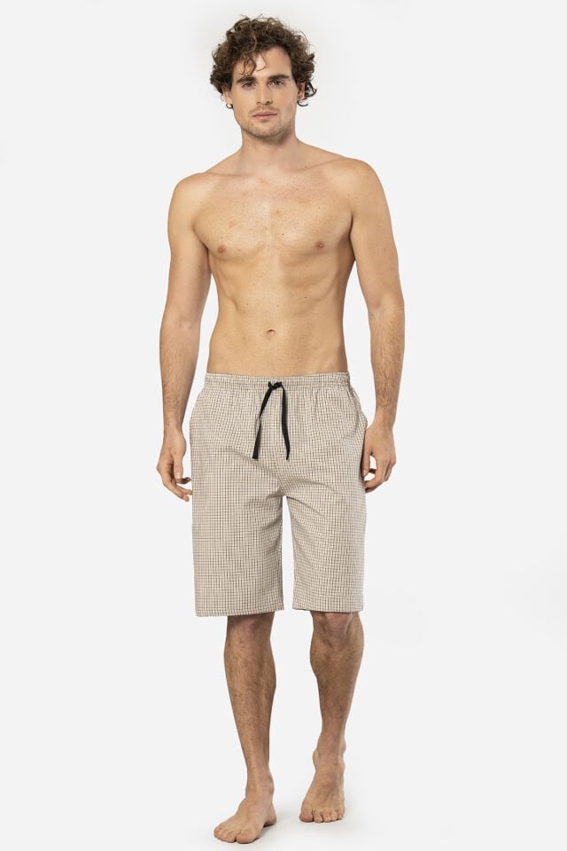 Cacharel Erkek Dokuma Bermuda Tek Alt