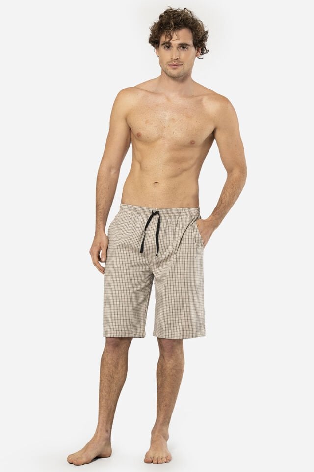 Cacharel Erkek Dokuma Bermuda Tek Alt