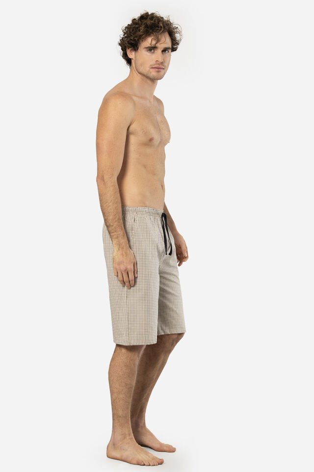 Cacharel Erkek Dokuma Bermuda Tek Alt