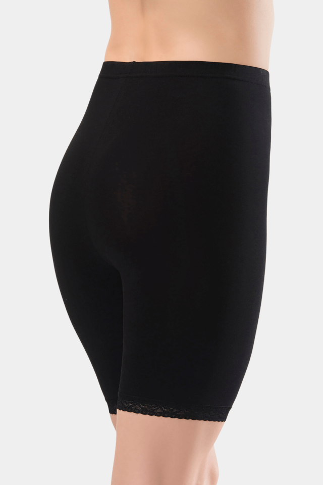 Türen Kadin Dantelli Pamuklu Likrali Kisa Tayt