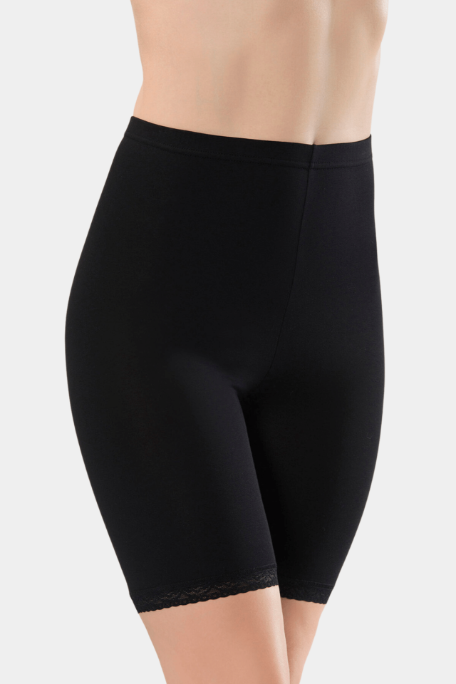 Türen Kadin Dantelli Pamuklu Likrali Kisa Tayt