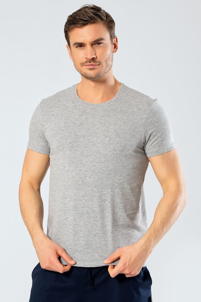 Cacharel Erkek Bisiklet Yaka Likrali T-shirt