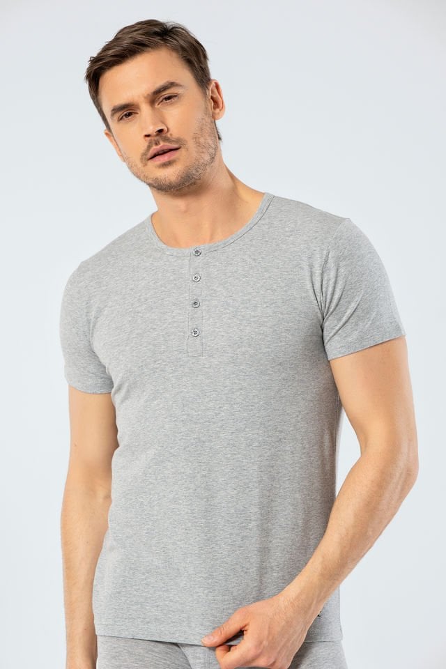 Cacharel Erkek Bisiklet Yaka Dügmeli T-shirt