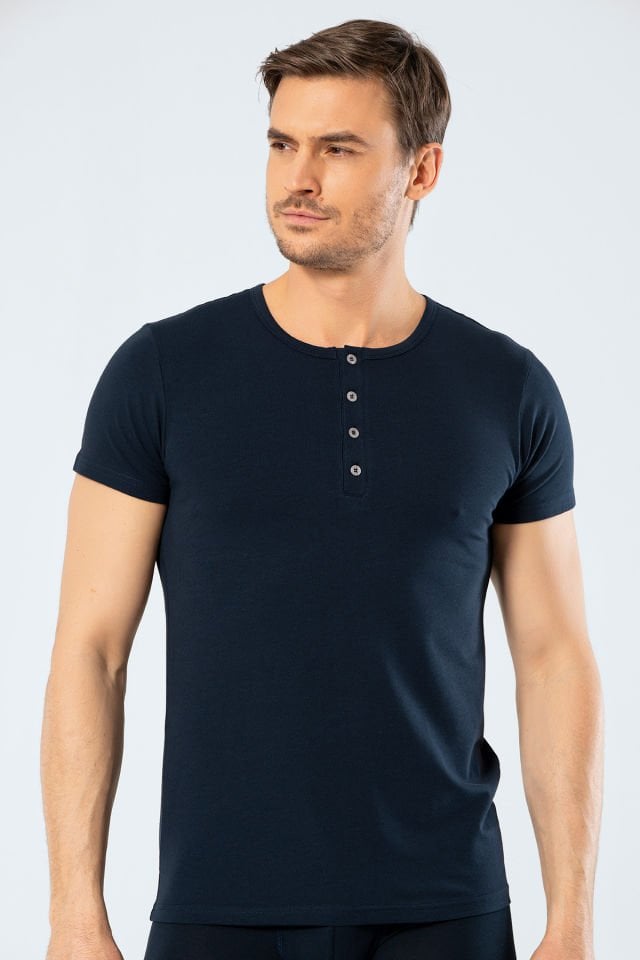 Cacharel Erkek Bisiklet Yaka Dügmeli T-shirt