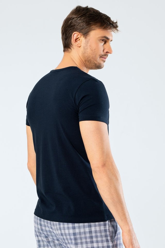 Cacharel Erkek Bisiklet Yaka Likrali T-shirt