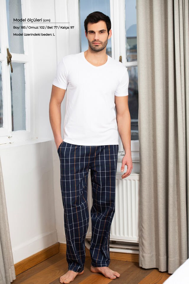 Cacharel Erkek Dokuma Pijama Tek Alt