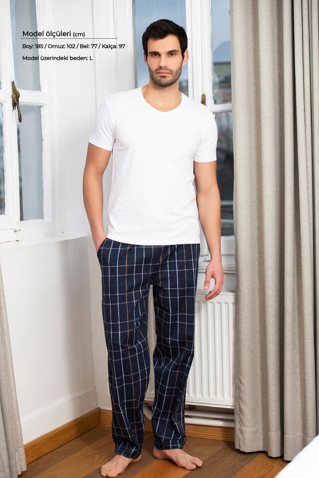 Cacharel Erkek Dokuma Pijama Tek Alt