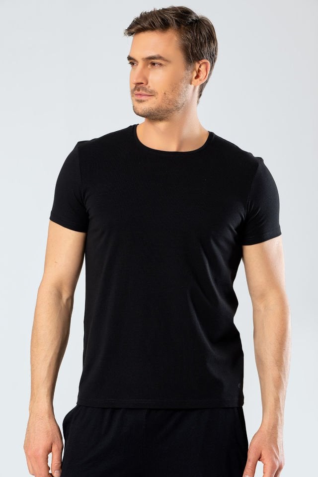 Cacharel Erkek Bisiklet Yaka Likrali T-shirt