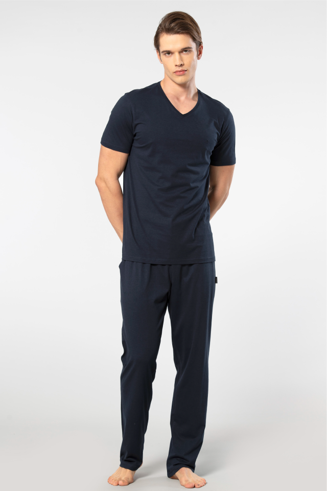 Cacharel Erkek Kisa Kollu Modal Pijama Takimi