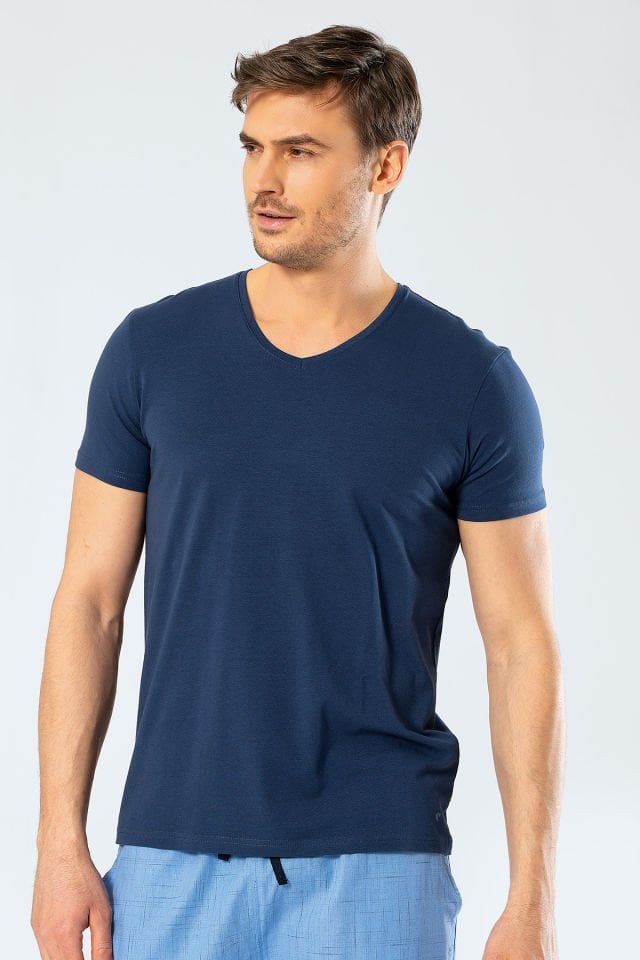 Cacharel Erkek V Yaka Likralı T-shirt