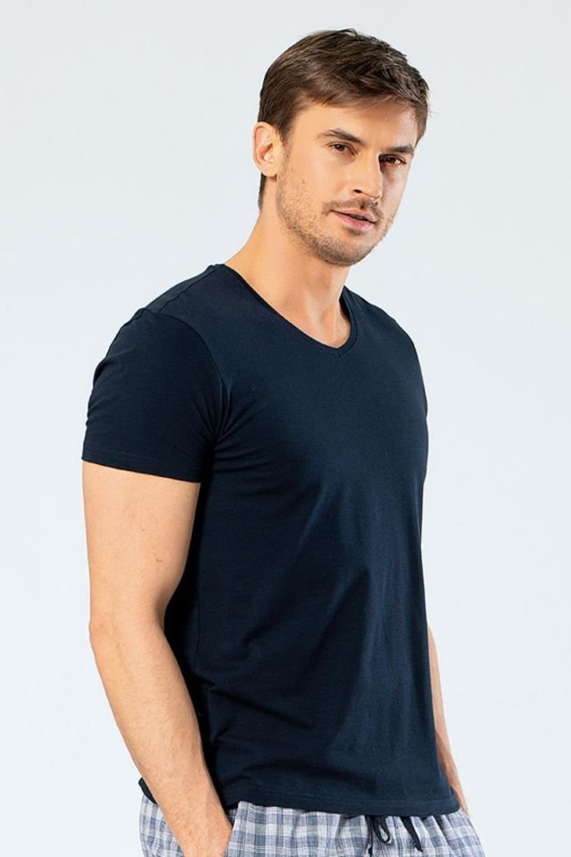 Cacharel Erkek V Yaka Likrali T-shirt