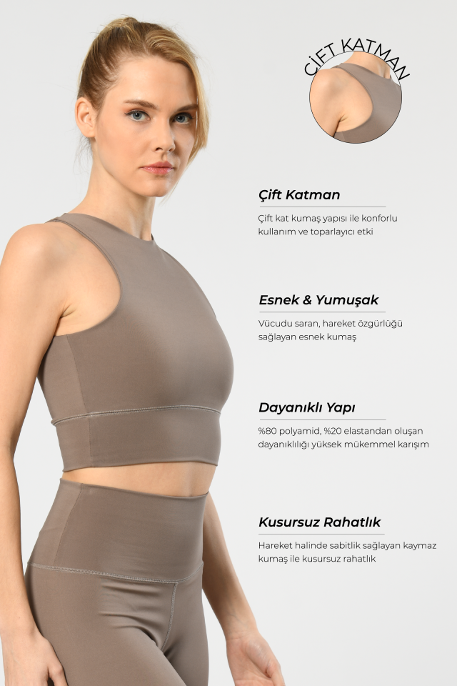 Kadin Halter Yaka Sporcu Büstiyer