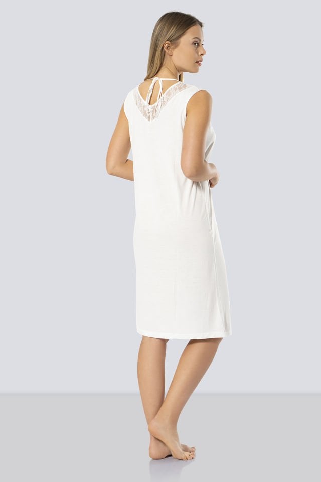 Türen Kadin Dantelli V Yaka Gecelik