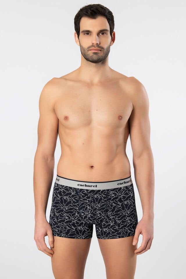 Cacharel Erkek Desenli Likralı Boxer 3'lü Paket